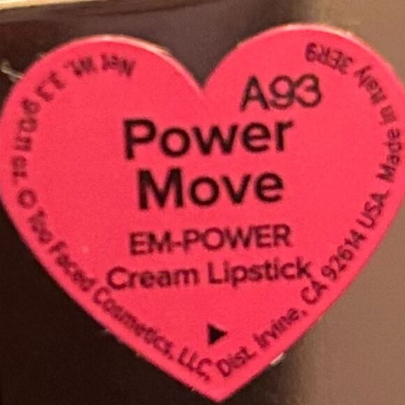 🌻 Too Faced Lady Bold Cream Lipstick Power Move New Full Size - Picture 9 of 9